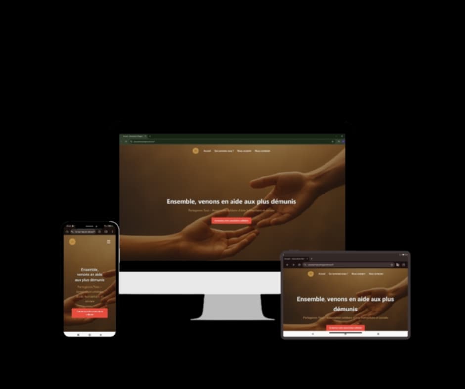 Capture d’écran d’un site vitrine réalisé par Legacy DevWeb
